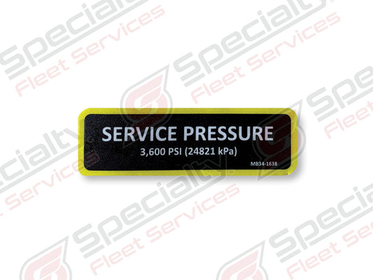 SERVICE PRESSURE